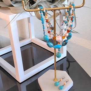 Tres Jolie Necklace and Drop Earring Set
